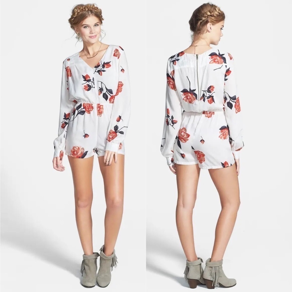 VOLCOM Props Print Ls Floral Romper